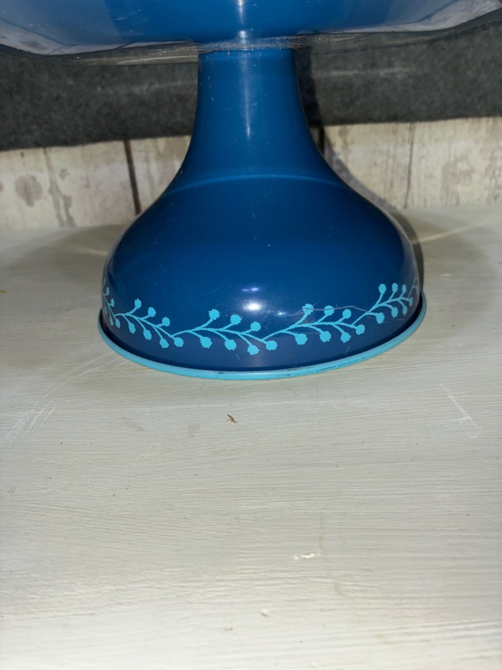 Pioneer Woman Blue Floral Metal Cake Stand - Picture 3 of 4